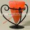 MODERN DESIGN WROUGHT IRON SALT CANDLE HOLDER & TEALIGHTS