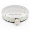 4.5 OZ stainless steel flagon football style bright polished circular flagon