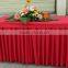 hotsale red wedding party table skirting