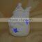 santa claus shape ceramic christmas figurine with LED light for porcelain fire