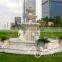 outdoor garden decoration stone carving marble horse water fountain