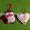 2016 high quality heart shape felt christmas tree decoration