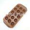 Fancy 15 cup five star shaped chocolate shape silicone ice cube maker