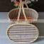 Storage Bamboo Basket With Handle For Picnic