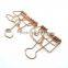 butterfly empty wire holder folder binder clips with strong strength in golden and rose copper