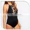 Custom key hole halter backless beaded beautiful women in bathing suits