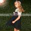 S60722B Childs Girls Dress Fake Two Pieces Embroidery Flower Print Summer Dress