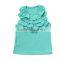 Hot selling icing ruffle boutique baby girl cotton lastest tank top 2017 summer
