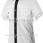 2017 twin chest pockets contrast color short sleeve embroidery polo shirt for men