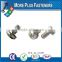 Taiwan M4-0.7 x 60mm DIN 964 Slotted Drive Oval Head Brass Machine Screw M3 M12 with Double Lock Washer Square Washer