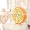 custom orange design shaped plush memory foam pillow