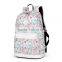 fashion print children shoulder canvas backpack traveling bag