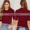 2017 Summer lady blouse & top short sleeve knit top for women