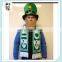 Ireland Shamrock Fancy Dress St Patricks Day Green Party Hats With Beard HPC-0251