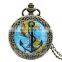 Hot Products to Sell Online Antique Glass Cover World Map Navigation Pocket Watch With Chain