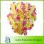 HOT SELL! Yellow / Hot Pink Nagorie Curly Goose feather pads,Curled feather pads for headband
