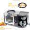 Hot sale 3 in 1 breakfast making machine egg frying coffee maker toast oven with toughened glass doors