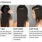 Clip in Natural Black Remy Human Hair Extensions Full Hair End