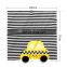 Yarncrafts Striped cartoon taxi hand knit cotton throw blanket crocheted swaddle blanket for Newborn Baby kids