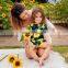 INS Baby Girl Jumpsuit Kids Summer sunflower Print Romper Short sleeve