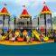 Interesting outdoor playground  plastic slide kids sliding toys playground slide combination