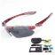 Sports Sunglasses with 5 Set Interchangeable Lenses for Biking Fishing Running Driving Golf Baseball