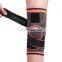 Cross fit training knee pads brace compression sports knee sleeve support with adjustable straps