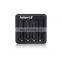 Smart LED indicator display USB Battery Charger 1-4 Slots Nimh Ni-cd AAA AA Rechargeable Batteries Charger with usb cable