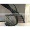 Curved Staircase Glass And Decorative Wood Tread For Residential Project From Foshan