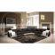 Adjustable headrest U shaped modern design sofa with footrest couch leather sectional living room sofa set