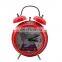 Bedroom Decoration Cartoon Animals Plastic Standing Table Battery Operated Twin Bell Desk Alarm sticker wall clock For Kids