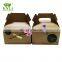 Custom eco friendly brown kraft paper gift box cardboard lunch box packaging with thin rope