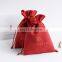 PandaSew Personalized Print Logo Luxury Wedding Favor Suede Velvet Drawstring Bag Jewelry Pouch