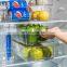 Various designs stackable Clear BPA Free 7-Piece Set Easy Open  Plastic Fridge Organizer freezer clear kitchen containers