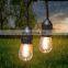 Waterproof IP 44 Festoon Festival  PVC Christmas Decorations LED  8 Functions Christmas Bulb warm Solar Decorative String Lights