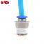 SNS SPC8-N02 8mm Tube OD x 1/4 NPT Male Straight Nickel Plated Brass Push to Connect Pneumatic Fittings of 10 PCS