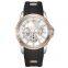 new designer watch silicone wristwatch 3eyes decoration quartz watch fashion steel ladies wrist watch