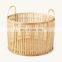 100% Eco-friendly Woven Natural Woven Bamboo Storage Basket With Handle Decoration Wholesale Handwoven Made in Vietnam