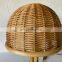 Unique Wicker and Rattan Mushroom Table Lamp Design Pair of Night Lamps Vietnam Manufacturer