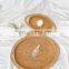 Set Of 2 Handcrafted Rattan Serving Tray With Handle, Wicker Fruit tray Wholesale Handwoven