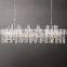 Bonnington modern luxury k9 crystal glass Linear chandelier hanging hotel restaurant  living room ceilings home decor lighting