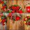 MIni Elegent Plastic Christmas Wreaths with artificial pine needle,Christmas decoration pvc christmas wreath with ball