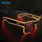 Glow in Dark Party AAA Battery Wire/Wirelss Light up EL Glasses