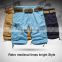 OEM canvas breathable belt mens shorts