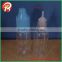 10ml 15ml 20ml 30ml 50ml empty plastic clear PET e liquid bottle with three holder tips&childproof cap engraved triangle sign