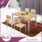 Dining room furniture modern cheap melamine panel wooden 4 seater low dining table designs