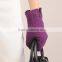 2014 New Collection Purple Red Customized Wool Gloves with Middle Opening