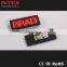 Digital Red Rechargeable Battery Backup Mini LED Display / LED name badge / LED name card