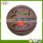 2016 high quality rubber basketball size 6 promotion basketball