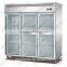 commercial three glass door display refrigerator
